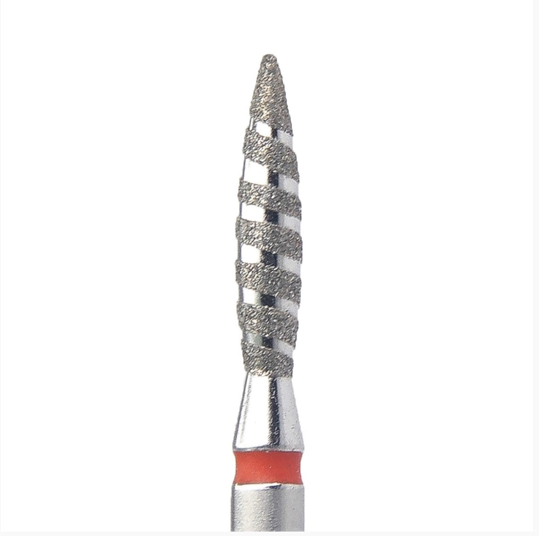 Diamond drill bit flame "Tornado” red