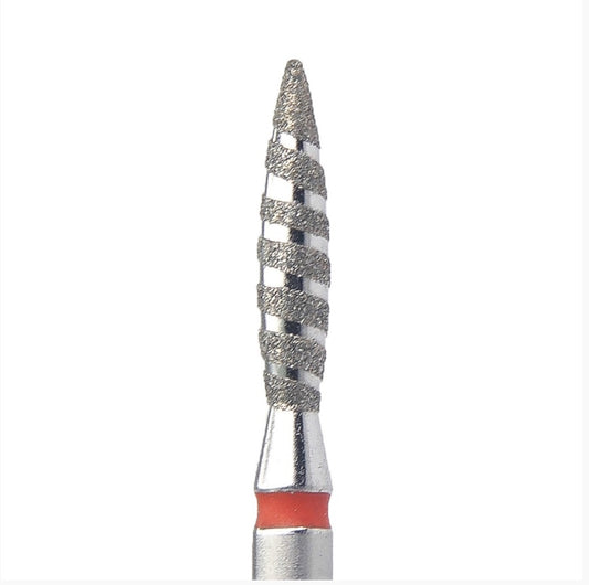 Diamond drill bit flame "Tornado” red