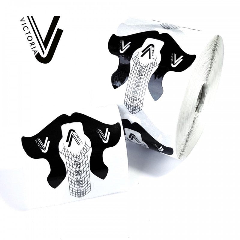Plastic PRO Nail Forms Victoria J 500pcs